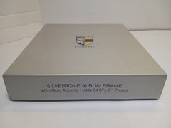 Royal Limited Silvertone Album Frame w/ Gold Accents Holds 64 Photos NOS