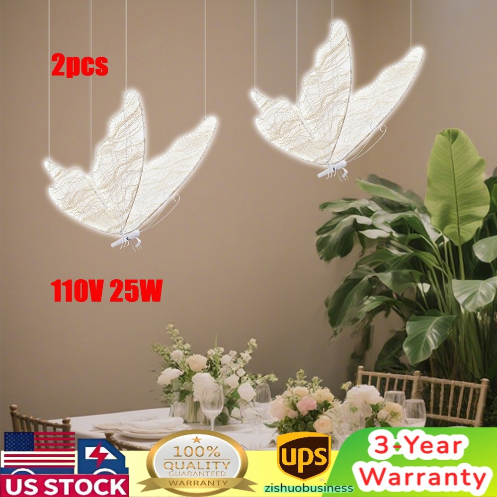 2PCS Butterfly Floor Lamp 110V Wedding Decor Aisle Light 25W LED Butterfly Lamp