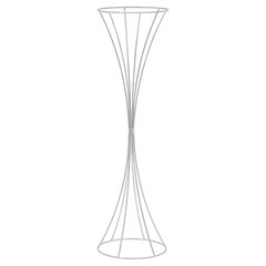 3pcs Modern Flower Stands Hourglass Shape Flower Stand Iron For Party Silver New