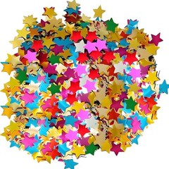 Star Metallic Foil Confetti 8000 Pcs Shiny Star Table Confetti for Fill Rainbow