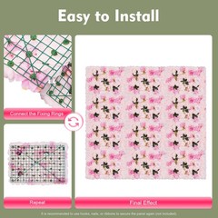 12pcs Artificial Flower Panels 24″x16″ Romantic Floral Backdrop Wedding Decor