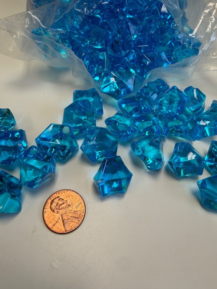 Decorative Acrylic Crystal Gems Colors Ice Rocks blue 2 lbs