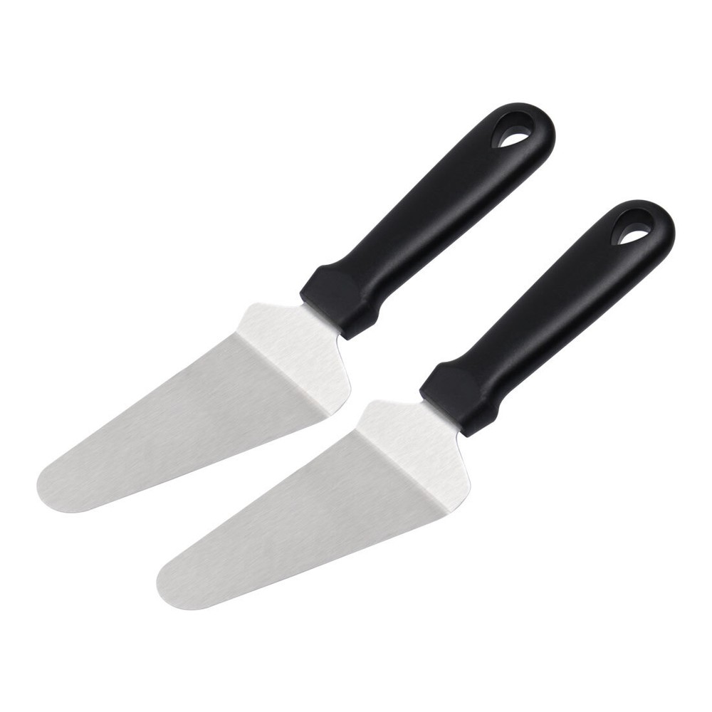 2pcs Pie Server Cake Pizza Spatula Baking Cutter Wedding Party Serving Black