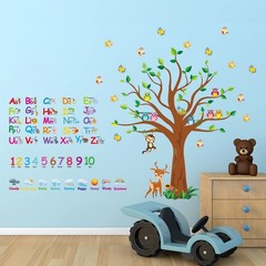 Pajean 4 Sheets Alphabet & Number Wall Decals for Kids Numbers Learning Child…