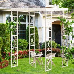 Large Garden Arch Metal Pergola Trellis Rose Archway Wedding Canopy Gazebo Decor