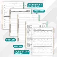 2026 Monthly Planner – 2026 Planner/Calendar, 12 Months Planner with Colorful