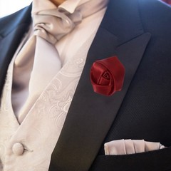 6 Pcs Rose Lapel Pin, Burgundy/Dark Purple/Purple/Black/Navy Blue/Gold(2″)
