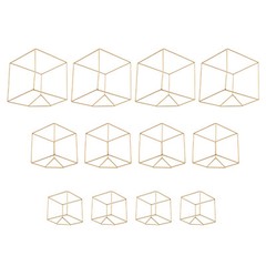12 Pcs Gold Geometric Flower Stands for Elegant Wedding Centerpieces