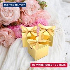 MotiMind 48 Pcs Wedding Gift Boxes with Ribbon Small Party Favor Boxes with Lids