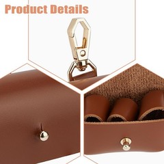 SUPERFINDINGS Brown Dog Ring Bearer Pillow Box, Leather 4.35x7x4.4cm,