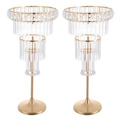 4-Tier Wedding Flower Stand Gold Acrylic Wedding Centerpieces Vases Table Decor