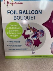 Unicorn Five Piece Foil Balloon Bouquet With Weight