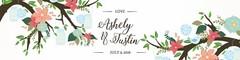 Flowers Trees & Mason Jars Hanging Wedding Water Bottle labels Engagement Party