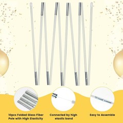 Voircoloria 13ft Table Balloon Arch Kit, Stand Standard, White