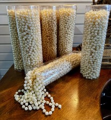 Beaded Faux Pearls Garlands Off White 38.5 ft Total Wedding Decor 5.5 Ft Each