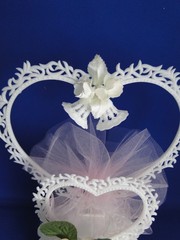 New Vintage Wilton «Wedding Rose» wedding Cake Top with Pink , 103-2263