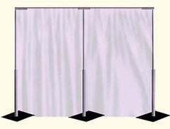QUICK BACKDROP KIT 10 FT TALL x 20 FT WIDE PIPE WITH DRAPE(BLACK DRAPE)