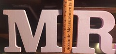 «MR & MRS» HAND MADE – STANDUP WOOD SIGN – PAINTABLE – EUC!*!