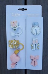 COOK WITH COLOR 6 PIECE WEDDING STRAW TOPPERS & DRINK MARKERS–NEW!!