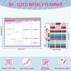 Thboxes Weekly To Do List Notepad, 8.5»x11» Weekly Desk Planners with 52 Te…