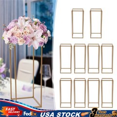 10Pcs 23.6» Tall Gold Metal Flower Stand for Wedding Table Centerpieces Decor！！