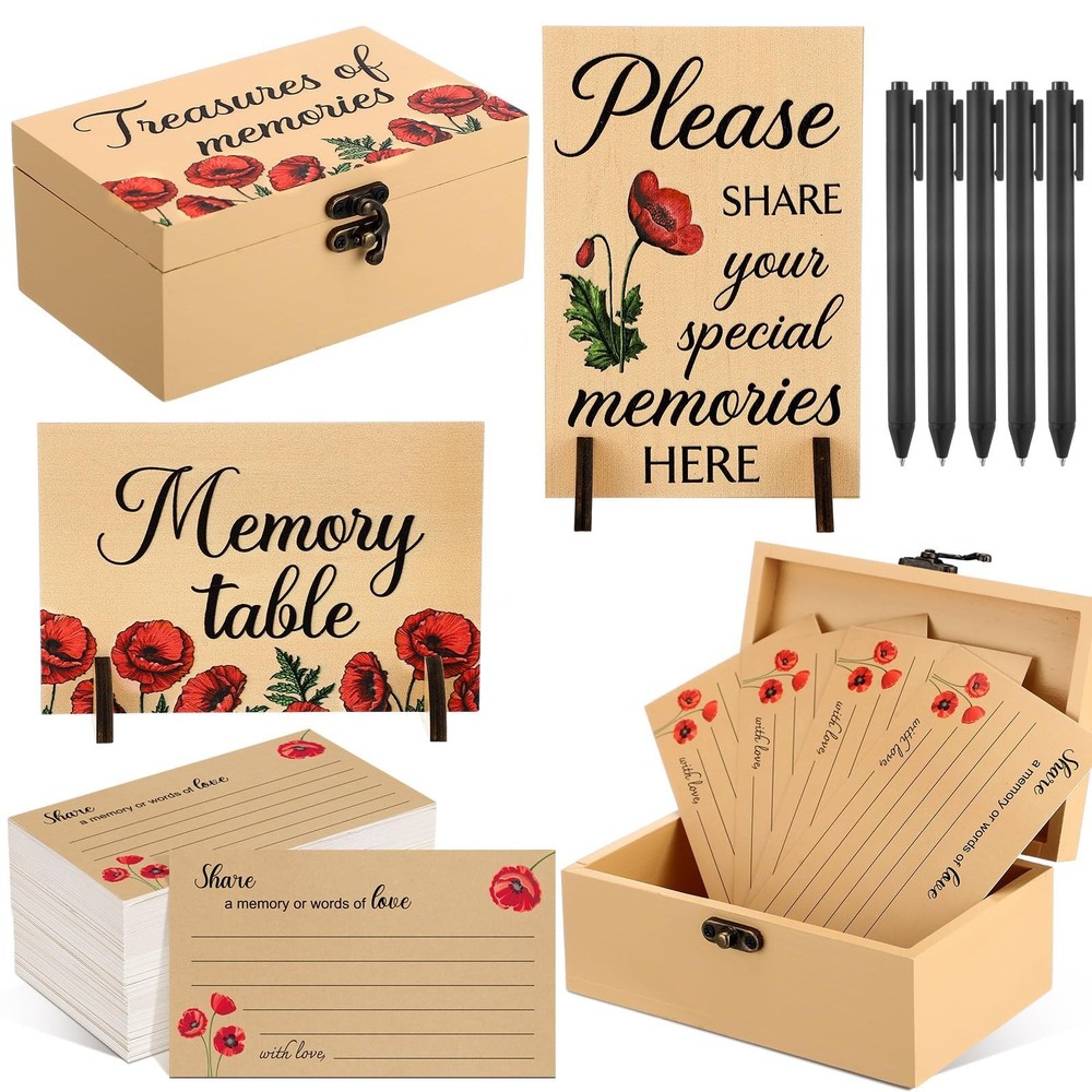 Gilprop 112 Pcs Celebration of Life Memory Cards Set Share a Memory Cards wit…