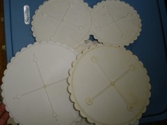 Wilton Circles of Strength 6 tier Cake Separator Plates Scalloped 6”-12″ not 10″