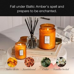 Voluspa Baltic Amber Candle 18 Oz Coconut Wax Blend Scented Candles For Home