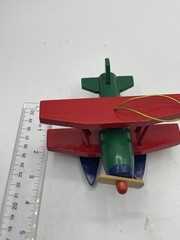 Hanging Airplane, Green, Red, Yellow, Blue, Great For Baby Room Wooden. Vintage