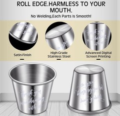 96 Set Wedding Planning Favors for Guests 1.5 oz Stainless Steel Shot Glasses