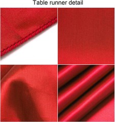 4x Red Satin 12″ x 108»Table Runner Bright Silk Smooth Wedding Party Banquet