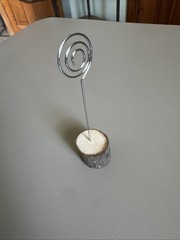 Table Number/Card Holder Metal & Wood Base Set Of 12 Boho Farmhouse