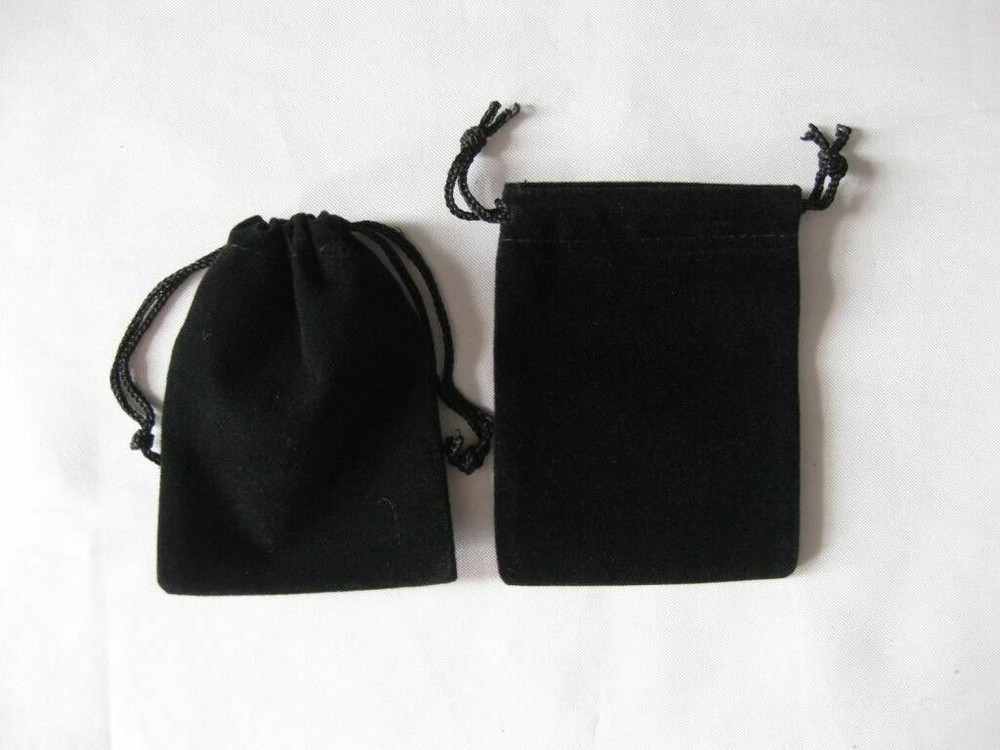 Lot of 25 Black 3″ x 2.5” Jewelry Pouches Jewelry Bags Rosary Gift Wedding