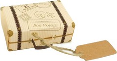 50pcs Suitcase Candy Boxes, Party Favor Candy Box, Vintage Kraft Paper Gift Bag