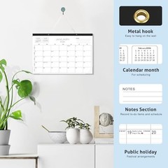 2026 desk calendar 17×12 Inch-Wall & Desk Planner Dual-Use Design,18-Month