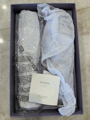 Vera Wang Wedgwood Champagne Flutes Bow Clear/Silver 70ml Set of 2