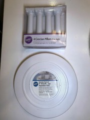 Wilton 302-4102 Separator Plates 8″ & Grecian Pillars 303-3703 (5″set of 4)