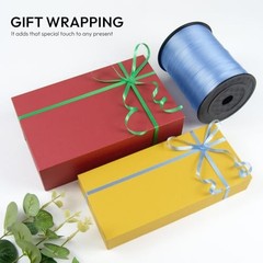 Curling Ribbon, 1/5″ Wide x 500 Yards Christmas Curling Ribbons Red Crimped