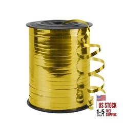 Gold Curling Ribbon, 1/5″ Wide x 500 Yards Christmas Curling Glossy Gold