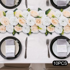 Party Dining Table Flower 10Pcs Artificial Flowers Dusty Rose Floral Arrangement