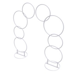 2pcs A set Round Wedding Arch Backdrop Rings Loops Flower Balloon Lawn Row Stand