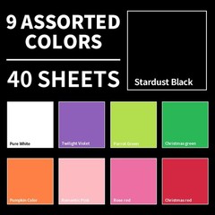 Uncle Paul 40 Sheets Stardust Black Letter Size [40 Sheets],