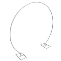 Round Metal Wedding Arch Frame White Garden Arbors Party Flowers Backdrop Stand