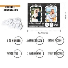 Then & Now Double Picture Frame Holds 3.5×5 brown then & now frame double