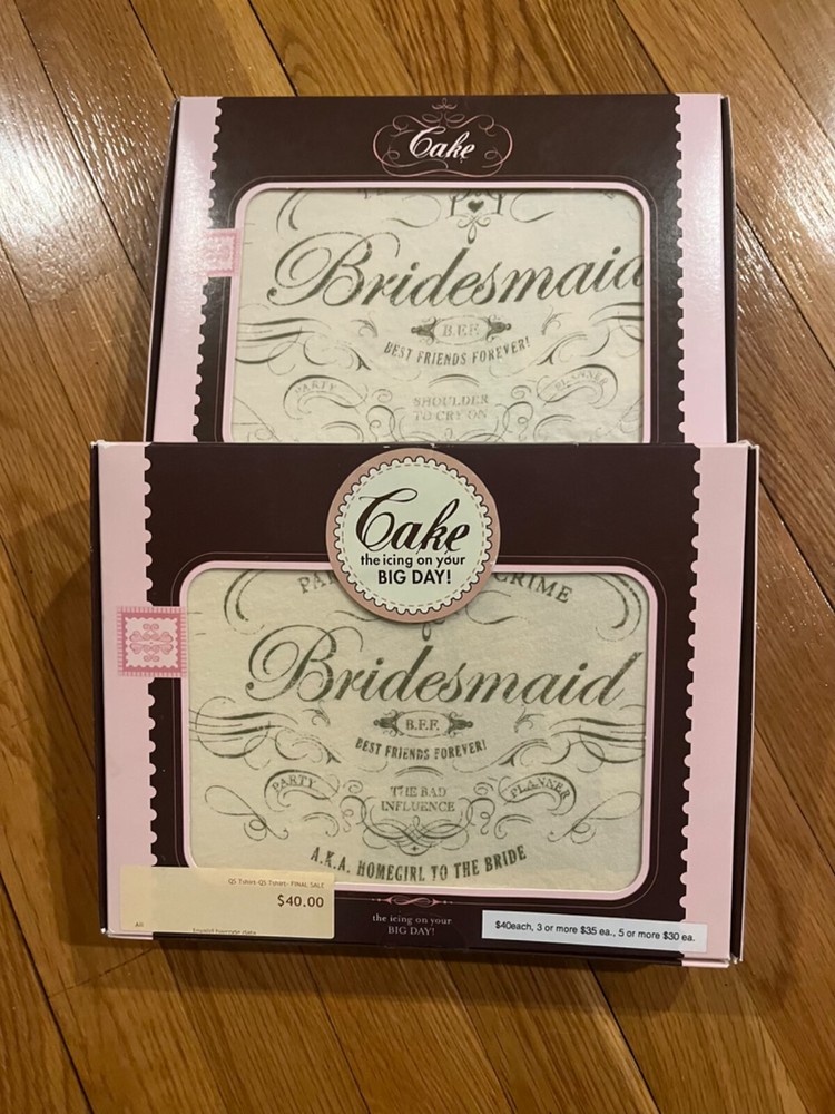 Bridesmaid gift Tshirts- Pre-shrunk with fun wording: Size Small x 2