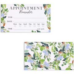 Paper Junkie Appointment Reminder Cards – 200 Pack, 3.5 x 2 inches, green