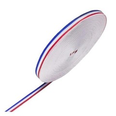 Blue White Red Striped Grosgrain 3/8 Inch x 55 Yard Red White Blue Striped