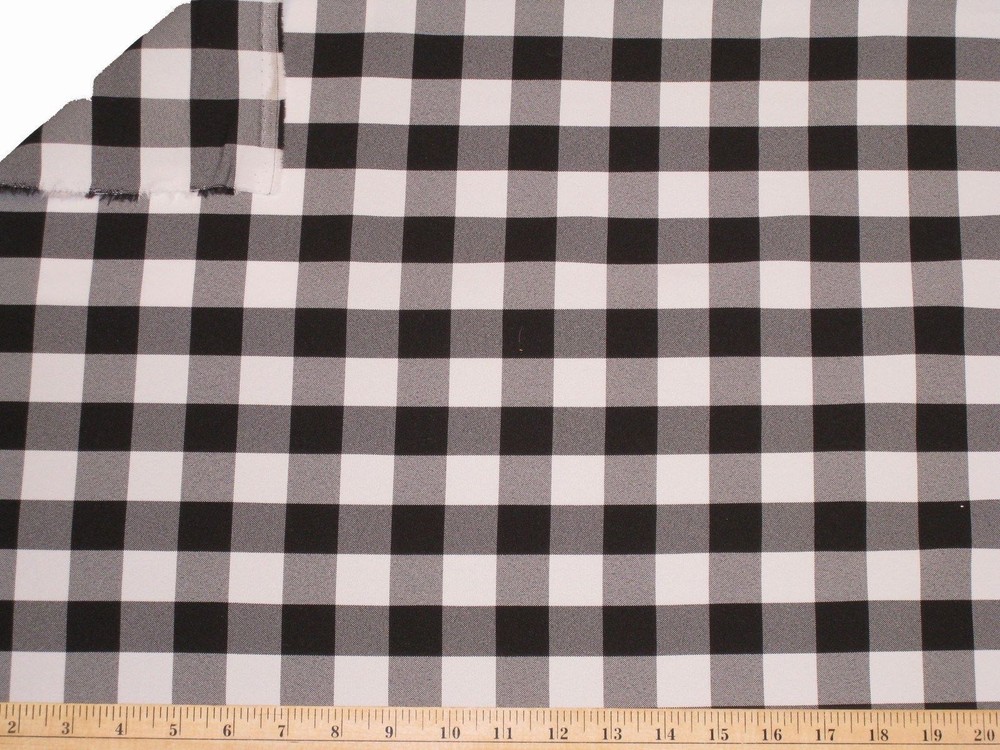 30 Feet Checkered Fabric 60″ Wide Gingham Buffalo Check Tablecloth Fabric SALE*