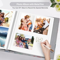 Photo Album Self Adhesive for 3×5 4×6 5×7 6×8 8×10 Pictures 60 Sticky Pages
