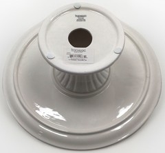 Transpac Hobnail Off-White Round Dolomite Pedestal Cake Stand – Small Defect